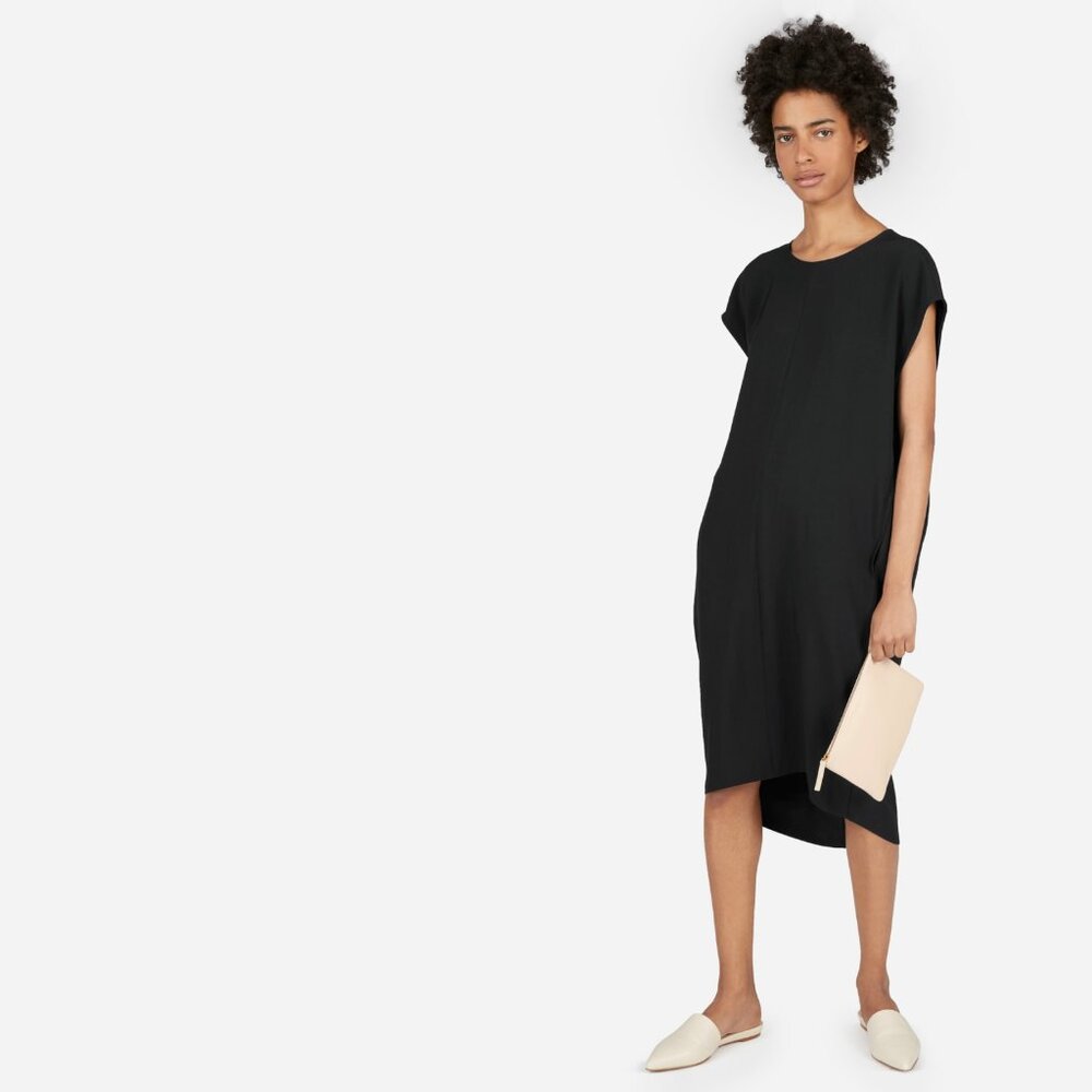 Everlane The Japanese GoWeave Cocoon Dress Black Base - Size 4